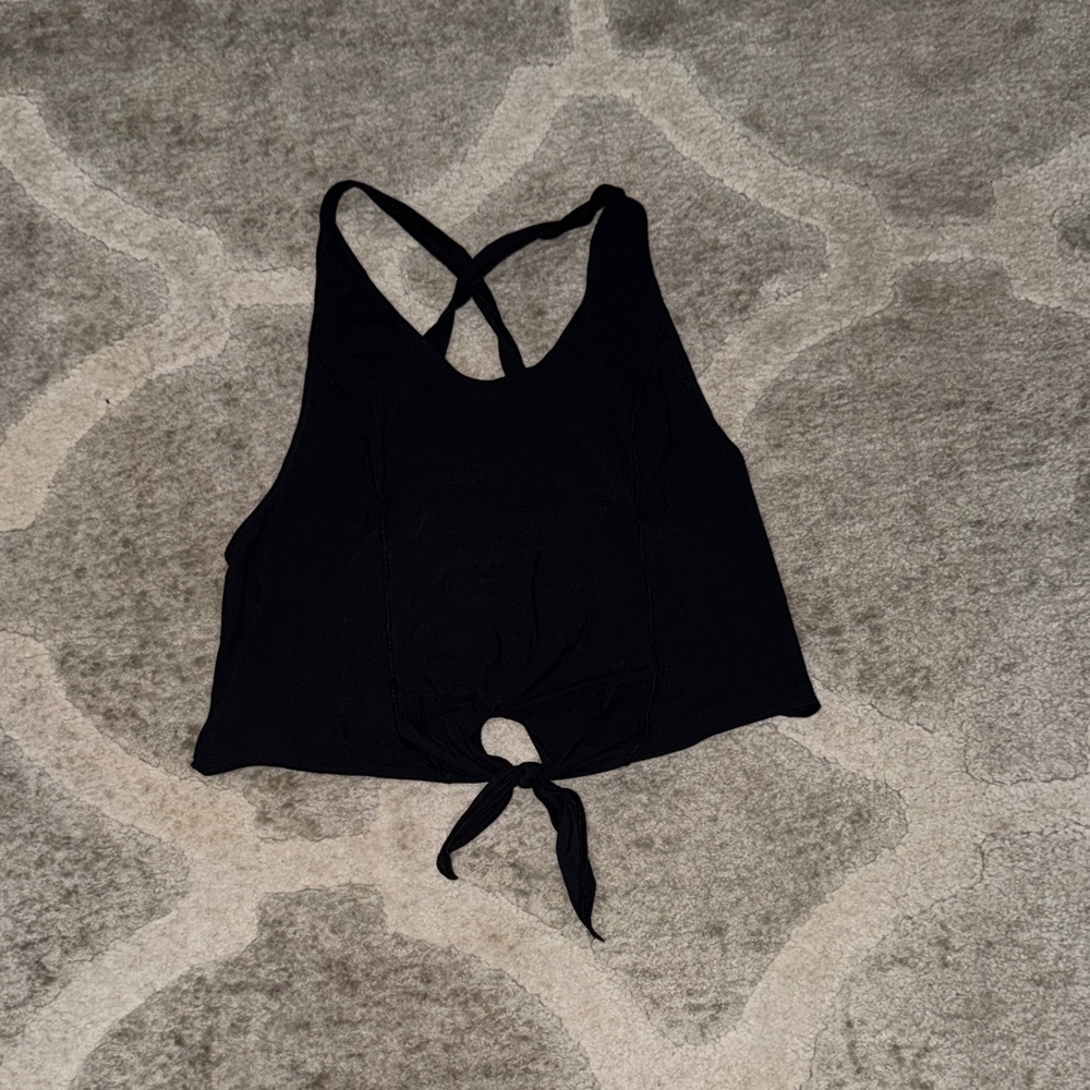 lululemon athletica Black Tie-Back Tank Top